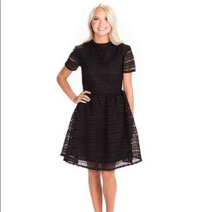 Rachel parcell Black anglaise dress size MEDIUM